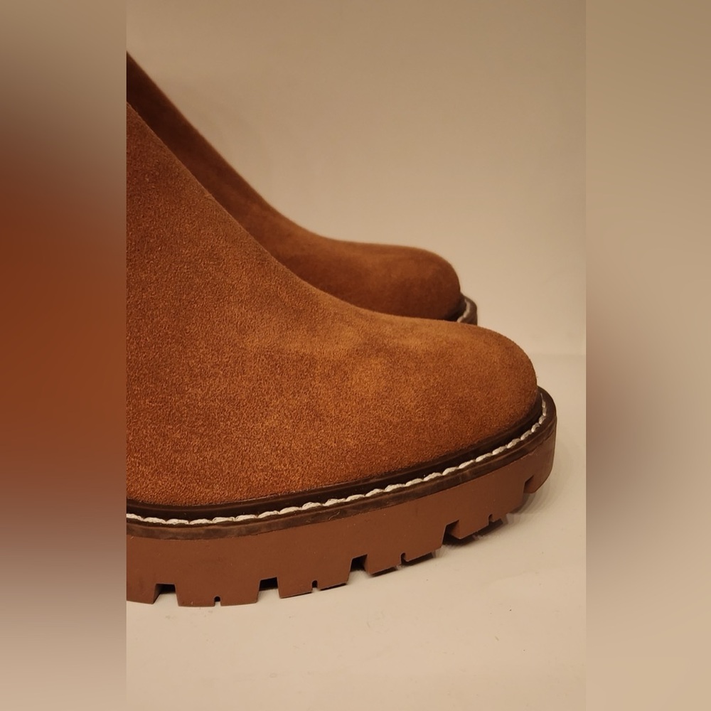 Aqua College Demi Suede Lug Sole Women’s Chelsea Boots Brown Size 6.5 - Picture 10 of 15